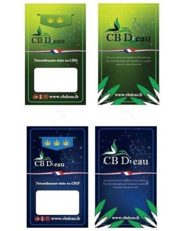 Lot de 100 grandes pochettes zip CBD'eau (Vert)