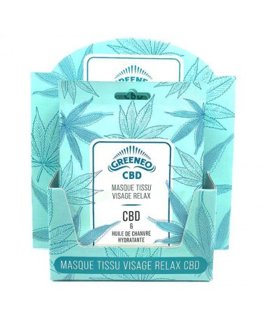 Masque tissu visage au CBD Greeneo