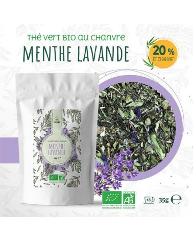 Thé vert BIO Chanvre Menthe Lavande