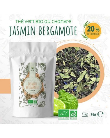 Thé vert BIO Chanvre Jasmin Bergamote