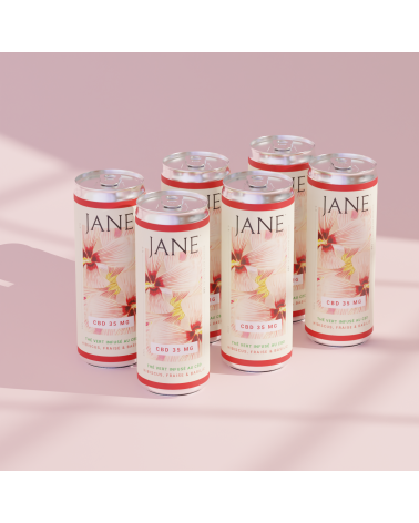 Canette Jane CBD Hibiscus, Fraise et Basilic