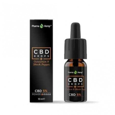 Huile de CBD 5% Curcuma et Poivre Noir