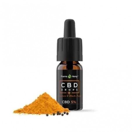 Huile de CBD 5% Curcuma et Poivre Noir