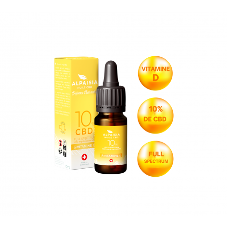 Huile de CBD 10% + Vitamine D ALPAISIA