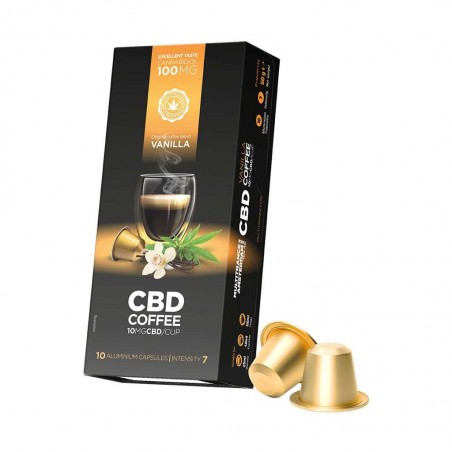 Café à la vanille au CBD 10 mg boîte de 10 capsules