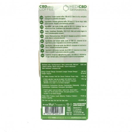 Café MediCBD au CBD 10 mg boîte de 10 capsules