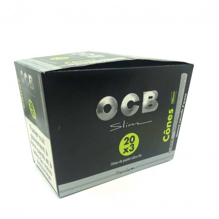 Carton de 20 lots de cônes pré-roulés OCB Slim Premium