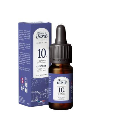 Huile de CBD 10% Full Spectrum Sommeil Les Jardins de Jane