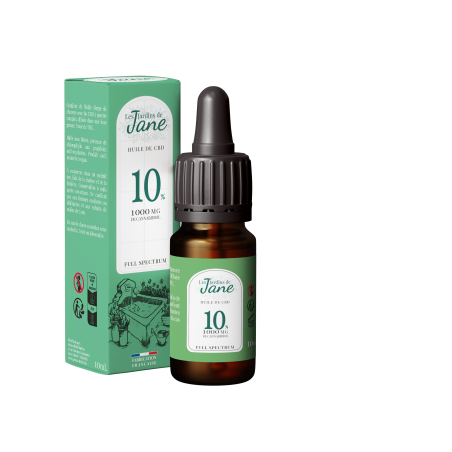 Huile de CBD 10% Full Spectrum Les Jardins de Jane 10ml