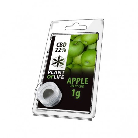 lot de 10 JELLY CBD FRUIT 22% Apple 1g