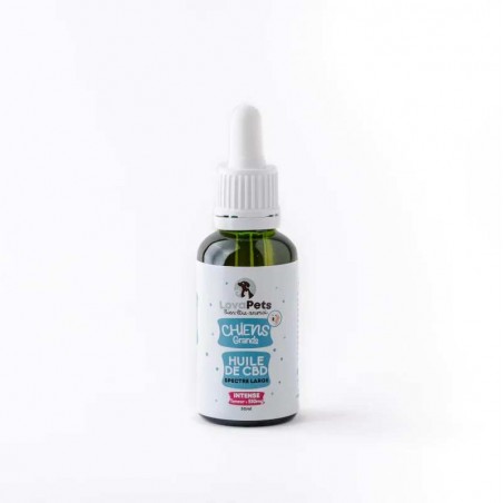 Huile de CBD 550mg pour grand chien 30ml INTENSE