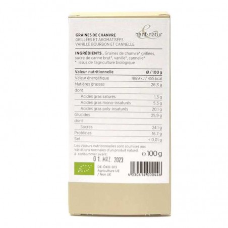 Graines de chanvre sucrées 100g